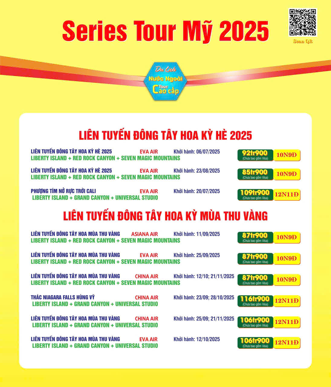 SERIES TOUR MỸ 2025