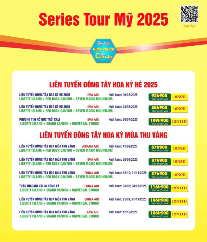 SERIES TOUR MỸ 2025